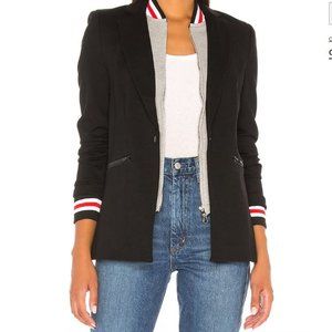 Central Park West Venice Varsity Blazer In Black Size Small